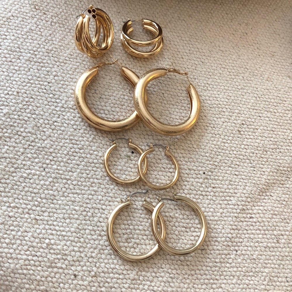Gold hoop earrings